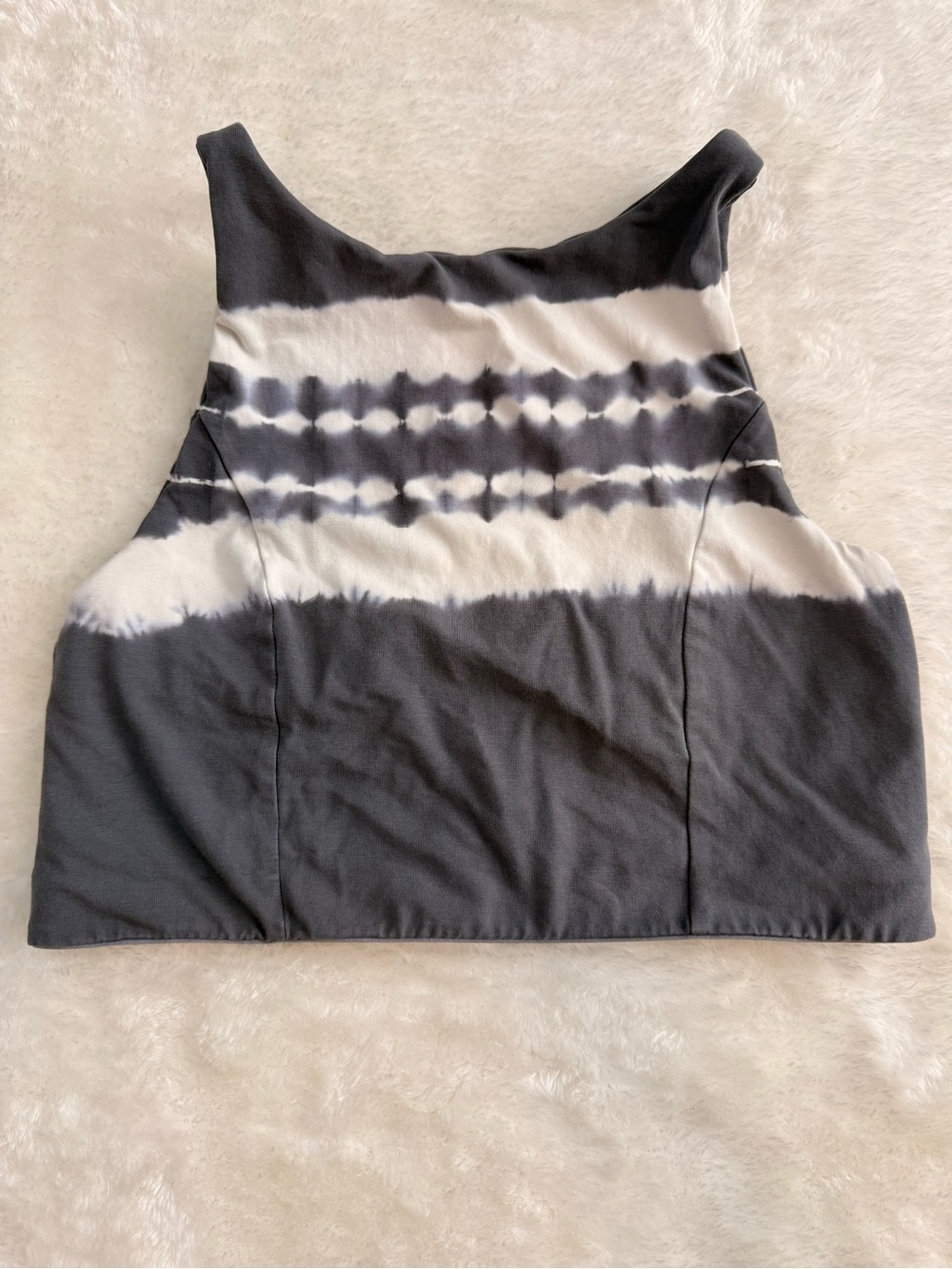 Aerie Gray and White Tie-Dye Bralette Size L